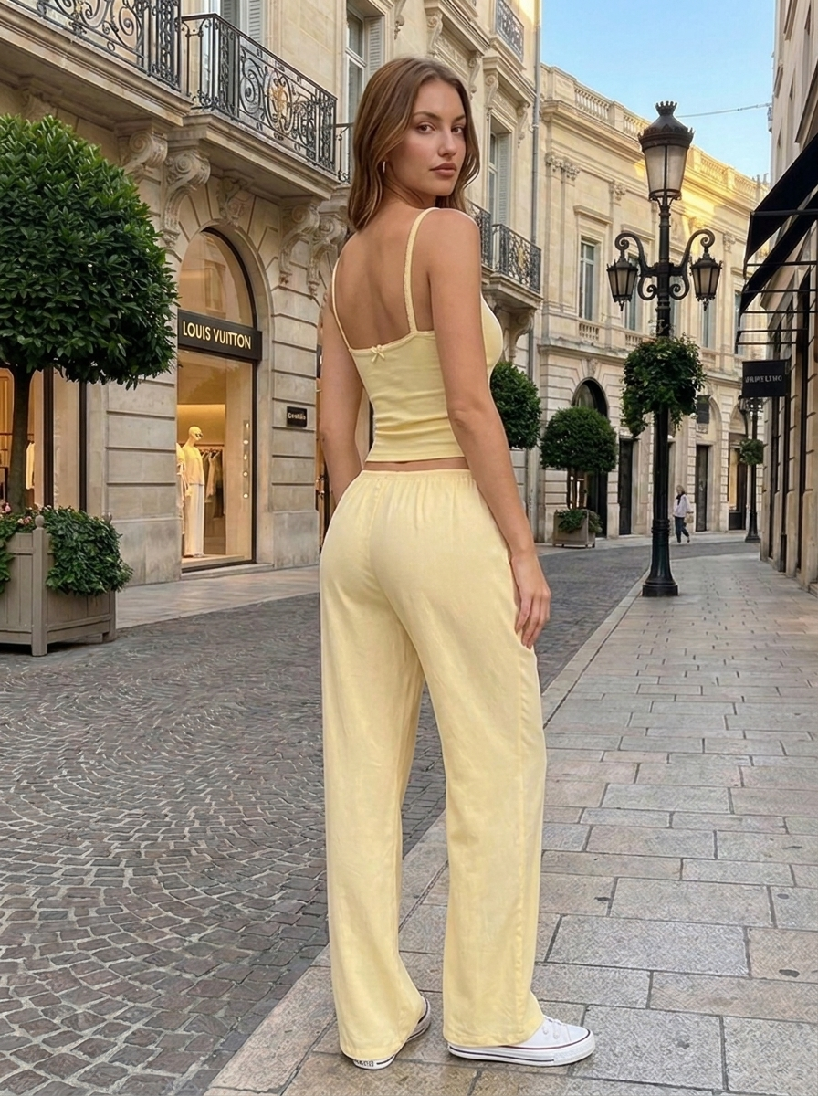 Set Casual Capri Vainilla